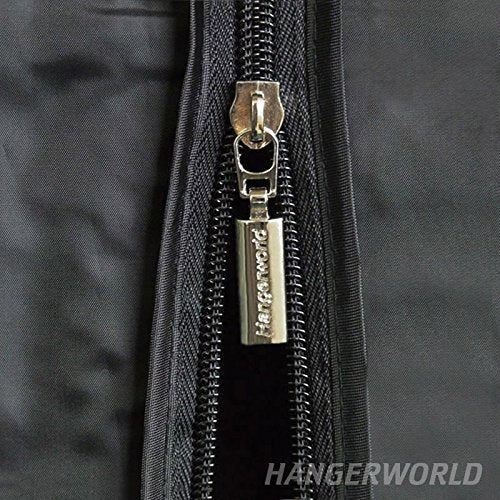 Hangerworld 6Ft Large Black Clothes Rack Cover With 2 Zippers - Waterproof Nylon, Breathable, Dust Protector For Storage (Garmen